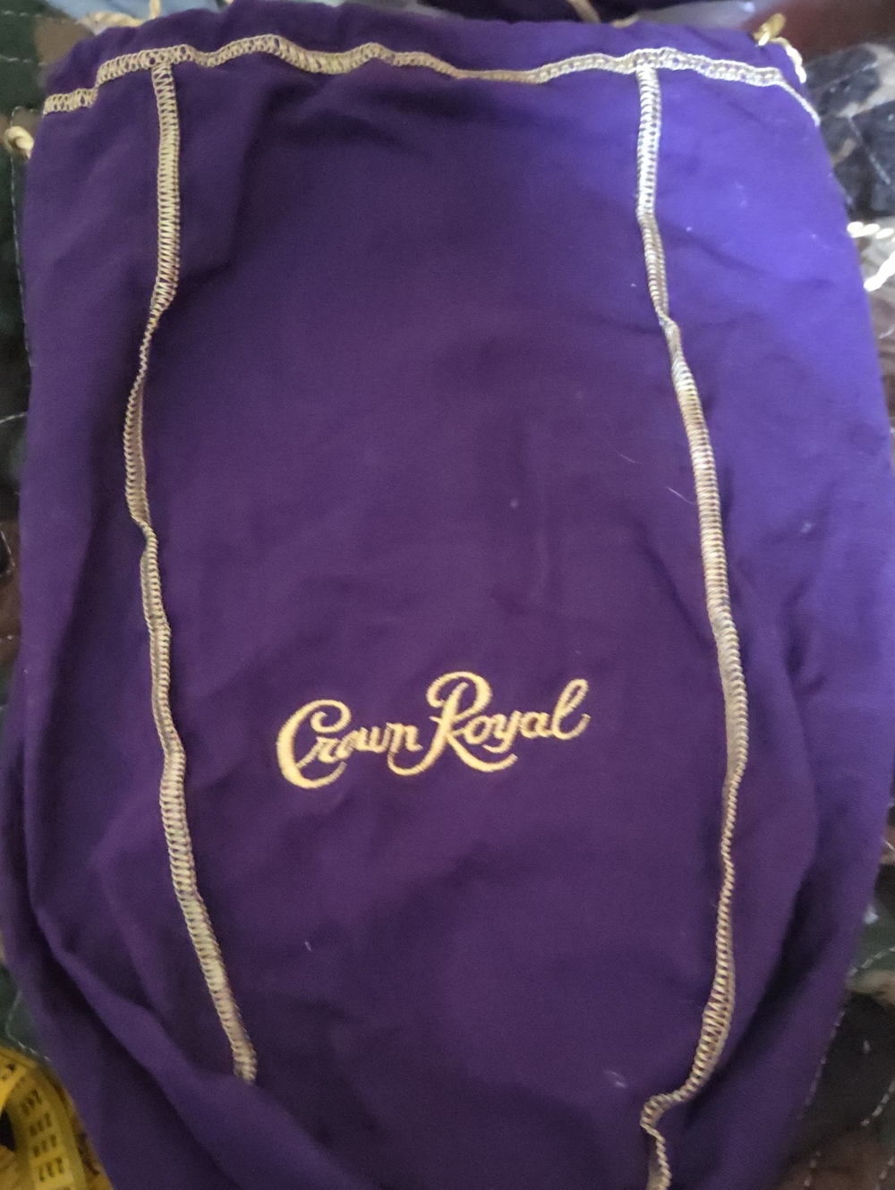 Crown Royal Purple Velvet Drawstring Travel Bag